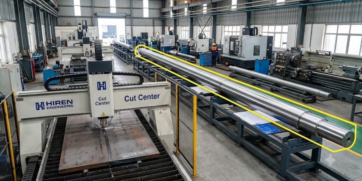 Cut Center and Cylindrical Through Harness Long Shaft Solutions for Industrial Use - Hiren Engineers